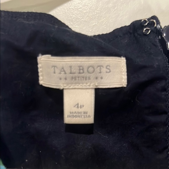 Talbots Blue Asymmetrical Blue Floral Print Sleeveless Dress - Picture 4 of 6